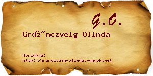 Grünczveig Olinda névjegykártya